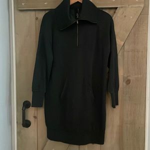 Bobi Brand Women's Long-sleeve Sweatshirt Dress Charcoal Size XS